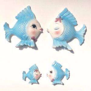 Vintage Mid Century Ceramic Wall Fish